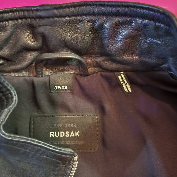 RUDSAK Classic moto leather jacket XS *NWOT* - Picture 6 of 9